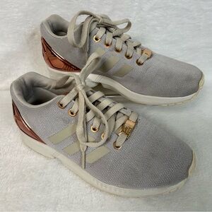 Adidas Torsion ZX Flux Women's Sneakers Size 5 Beige Bronze Running Athletic